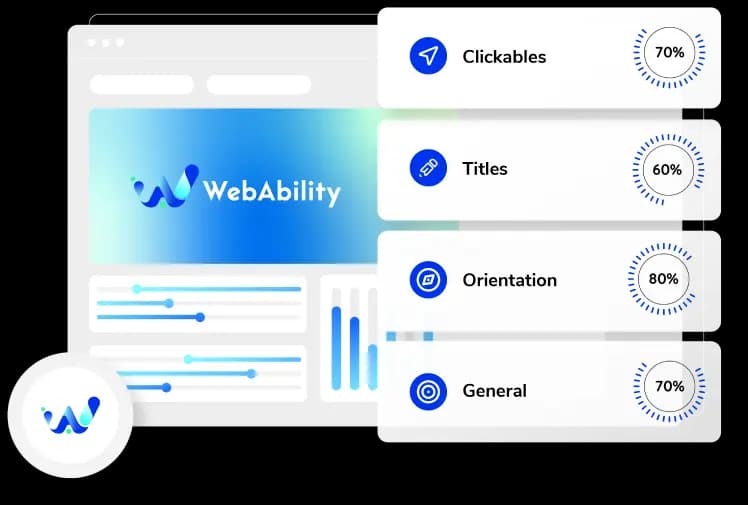 WebAbility banner showing accessibility features