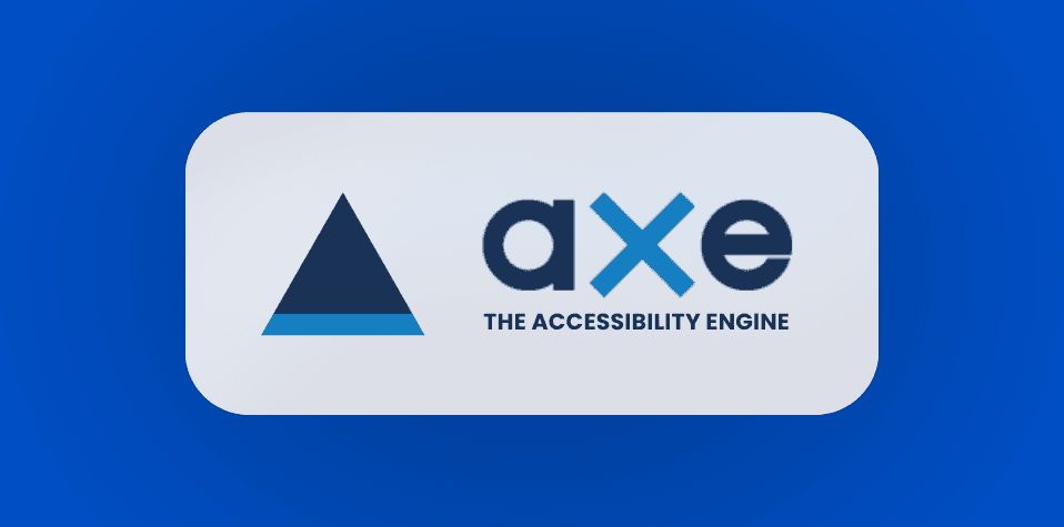 The axe logo and wordmark: axe, the accessibility engine