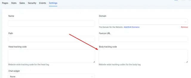 Screenshot showing where to paste the code