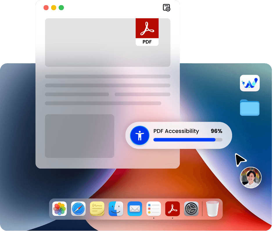 PDF document in a macOS window with WebAbility PDF Accessibility active
