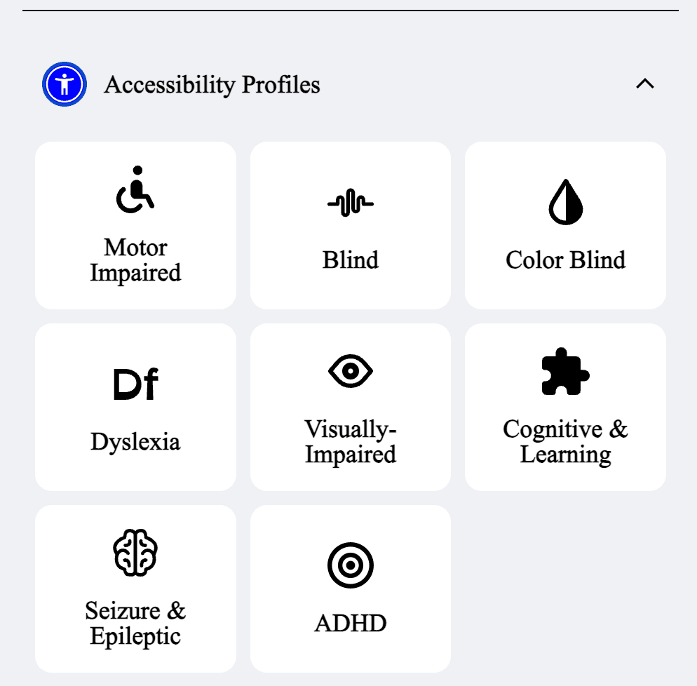 Accessibility Profiles