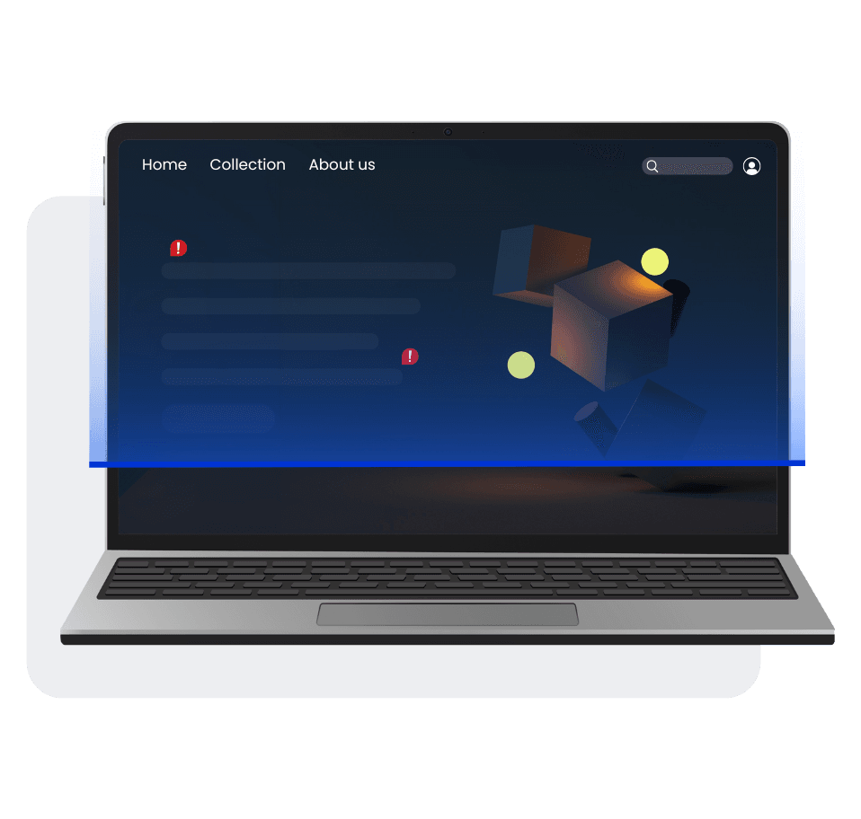 Web audits interface preview showing your websites