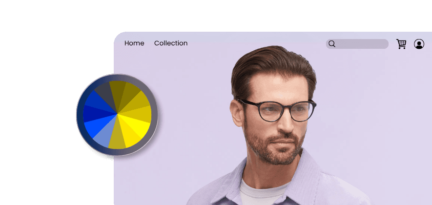 Color contrast adjustment interface for color blind users