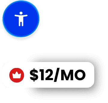 Starting at $12 per month