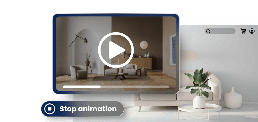 Motion control interface showing pause functionality
