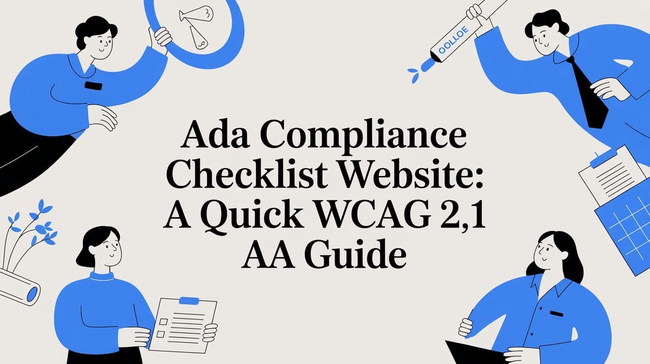 Cover image for ADA Compliance Checklist Website: A Quick WCAG 2.1 AA Guide