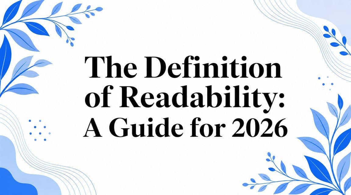 Cover image for The Definition of Readability: A Guide for 2026