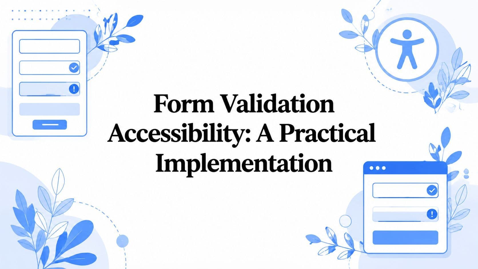 Cover image for Form Validation Accessibility: A Practical Implementation