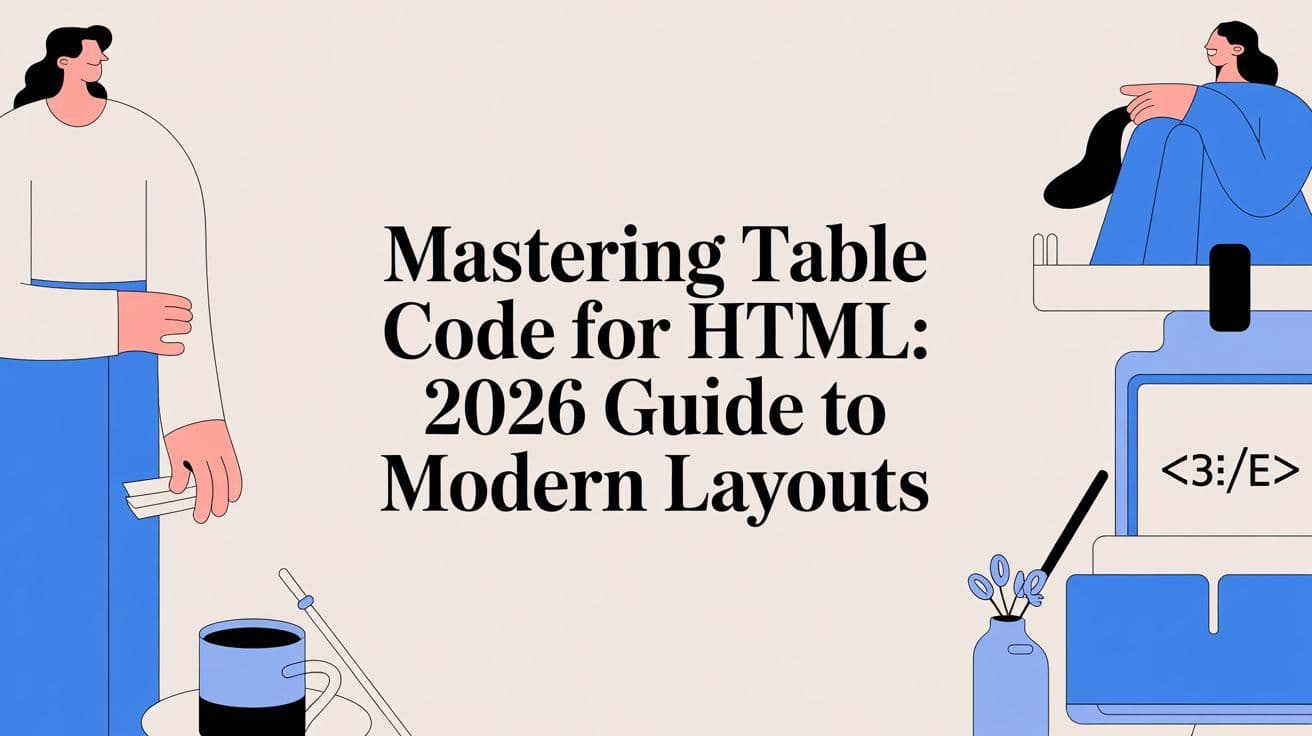 Cover image for Mastering Table Code for HTML: 2026 Guide to Modern Layouts