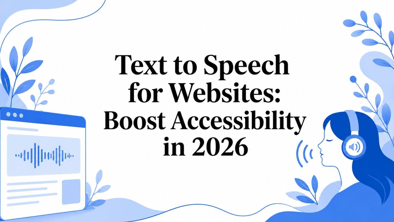 Cover image for Text to Speech for Websites: Boost Accessibility in 2026