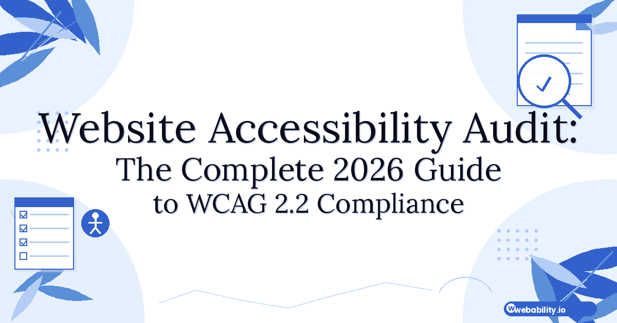 Cover image for Website Accessibility Audit: Complete 2026 Guide