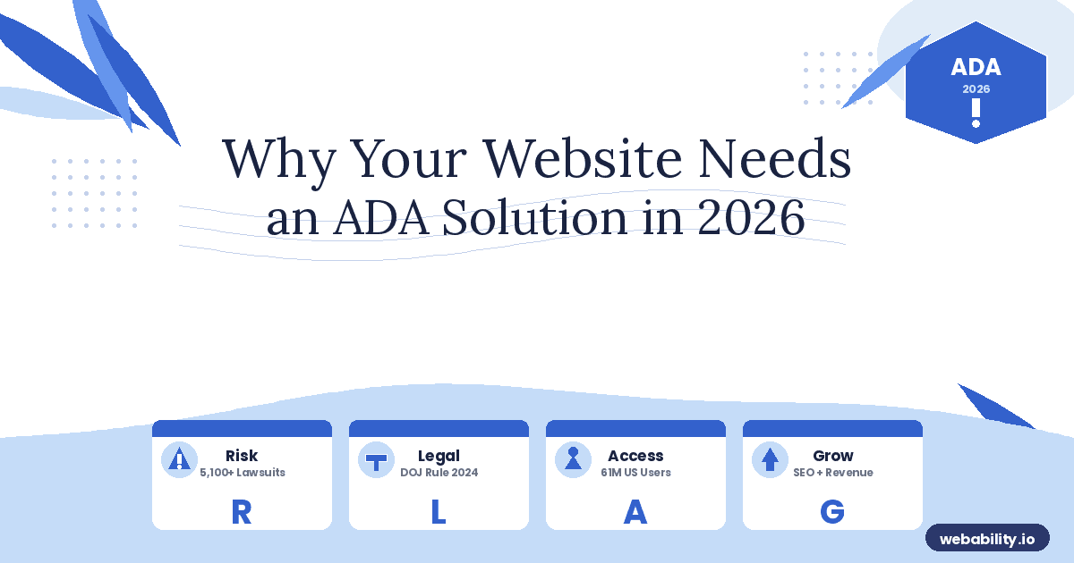 Cover image for Why Your Website Needs an ADA Solution in 2026